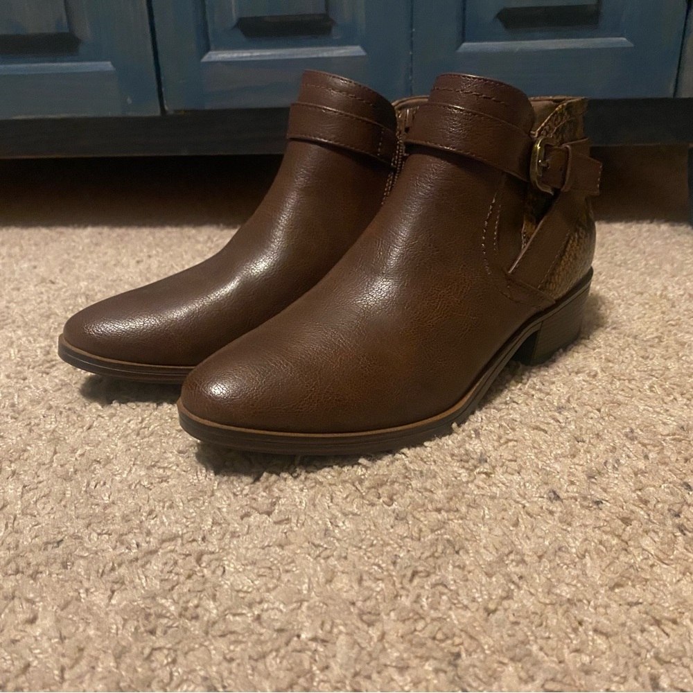 BareTraps Dark Brown Ankle Boots